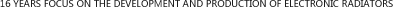 16 years focus on the development and production of electronic radiators